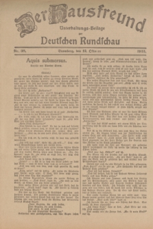 Der Hausfreund : Unterhaltungs-Beilage zur Deutschen Rundschau. 1922, Nr. 38 (12 Oktober)