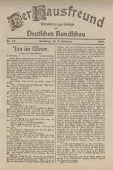 Der Hausfreund : Unterhaltungs-Beilage zur Deutschen Rundschau. 1922, Nr. 42 (9 November)