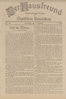 Der Hausfreund : Unterhaltungs-Beilage zur Deutschen Rundschau. 1922, Nr. 46 (5 Dezember)