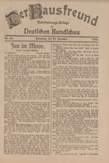 Der Hausfreund : Unterhaltungs-Beilage zur Deutschen Rundschau. 1922, Nr. 50 (19 Dezember)