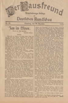 Der Hausfreund : Unterhaltungs-Beilage zur Deutschen Rundschau. 1922, Nr. 52 (29 Dezember)