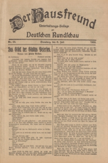 Der Hausfreund : Unterhaltungs-Beilage zur Deutschen Rundschau. 1923, Nr. 53 (6 Juli)