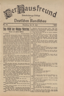 Der Hausfreund : Unterhaltungs-Beilage zur Deutschen Rundschau. 1923, Nr. 55 (13 Juli)