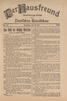 Der Hausfreund : Unterhaltungs-Beilage zur Deutschen Rundschau. 1923, Nr. 56 (17 Juli)