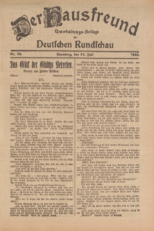 Der Hausfreund : Unterhaltungs-Beilage zur Deutschen Rundschau. 1923, Nr. 58 (24 Juli)