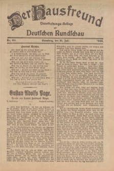 Der Hausfreund : Unterhaltungs-Beilage zur Deutschen Rundschau. 1923, Nr. 60 (31 Juli)