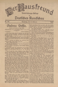 Der Hausfreund : Unterhaltungs-Beilage zur Deutschen Rundschau. 1923, Nr. 80 (9 Oktober)