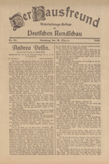 Der Hausfreund : Unterhaltungs-Beilage zur Deutschen Rundschau. 1923, Nr. 82 (16 Oktober)