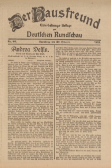 Der Hausfreund : Unterhaltungs-Beilage zur Deutschen Rundschau. 1923, Nr. 86 (30 Oktober)