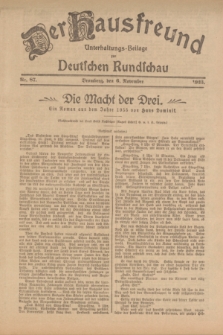 Der Hausfreund : Unterhaltungs-Beilage zur Deutschen Rundschau. 1923, Nr. 87 (6 November)