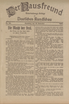 Der Hausfreund : Unterhaltungs-Beilage zur Deutschen Rundschau. 1923, Nr. 90 (16 November)