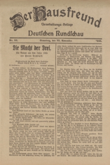 Der Hausfreund : Unterhaltungs-Beilage zur Deutschen Rundschau. 1923, Nr. 92 (23 November)