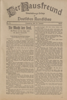 Der Hausfreund : Unterhaltungs-Beilage zur Deutschen Rundschau. 1924, Nr. 5 (15 Januar)