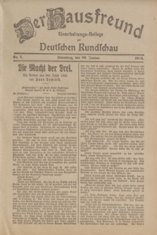 Der Hausfreund : Unterhaltungs-Beilage zur Deutschen Rundschau. 1924, Nr. 7 (22 Januar)