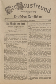 Der Hausfreund : Unterhaltungs-Beilage zur Deutschen Rundschau. 1924, Nr. 8 (25 Januar)