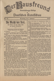 Der Hausfreund : Unterhaltungs-Beilage zur Deutschen Rundschau. 1924, Nr. 10 (1 Februar)