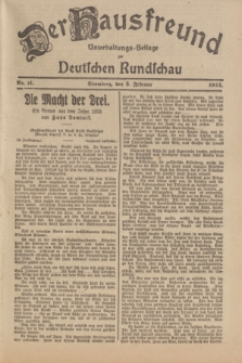 Der Hausfreund : Unterhaltungs-Beilage zur Deutschen Rundschau. 1924, Nr. 11 (5 Februar)