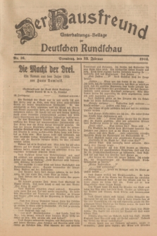 Der Hausfreund : Unterhaltungs-Beilage zur Deutschen Rundschau. 1924, Nr. 16 (22 Februar)