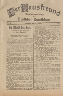 Der Hausfreund : Unterhaltungs-Beilage zur Deutschen Rundschau. 1924, Nr. 17 (26 Februar)