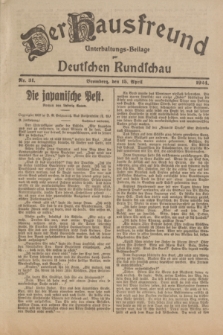 Der Hausfreund : Unterhaltungs-Beilage zur Deutschen Rundschau. 1924, Nr. 31 (15 April)