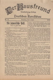 Der Hausfreund : Unterhaltungs-Beilage zur Deutschen Rundschau. 1924, Nr. 45 (3 Juni)