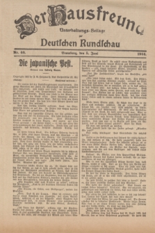 Der Hausfreund : Unterhaltungs-Beilage zur Deutschen Rundschau. 1924, Nr. 46 (5 Juni)