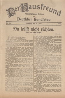 Der Hausfreund : Unterhaltungs-Beilage zur Deutschen Rundschau. 1924, Nr. 48 (11 Juni)