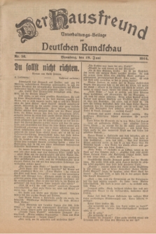 Der Hausfreund : Unterhaltungs-Beilage zur Deutschen Rundschau. 1924, Nr. 52 (18 Juni)