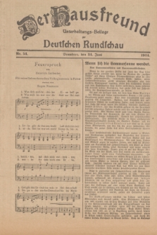 Der Hausfreund : Unterhaltungs-Beilage zur Deutschen Rundschau. 1924, Nr. 54 (24 Juni)