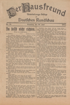 Der Hausfreund : Unterhaltungs-Beilage zur Deutschen Rundschau. 1924, Nr. 55 (26 Juni)