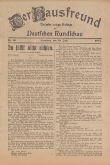 Der Hausfreund : Unterhaltungs-Beilage zur Deutschen Rundschau. 1924, Nr. 56 (28 Juni)