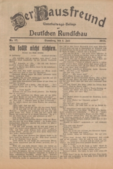 Der Hausfreund : Unterhaltungs-Beilage zur Deutschen Rundschau. 1924, Nr. 57 (1 Juli)