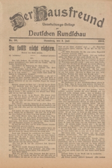 Der Hausfreund : Unterhaltungs-Beilage zur Deutschen Rundschau. 1924, Nr. 58 (3 Juli)