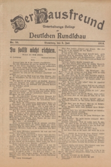 Der Hausfreund : Unterhaltungs-Beilage zur Deutschen Rundschau. 1924, Nr. 59 (5 Juli)