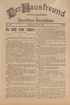 Der Hausfreund : Unterhaltungs-Beilage zur Deutschen Rundschau. 1924, Nr. 60 (8 Juli)