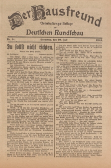 Der Hausfreund : Unterhaltungs-Beilage zur Deutschen Rundschau. 1924, Nr. 61 (10 Juli)