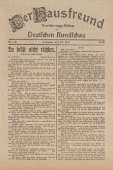 Der Hausfreund : Unterhaltungs-Beilage zur Deutschen Rundschau. 1924, Nr. 62 (12 Juli)