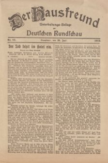 Der Hausfreund : Unterhaltungs-Beilage zur Deutschen Rundschau. 1924, Nr. 65 (19 Juli)