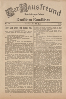Der Hausfreund : Unterhaltungs-Beilage zur Deutschen Rundschau. 1924, Nr. 68 (26 Juli)