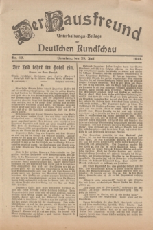 Der Hausfreund : Unterhaltungs-Beilage zur Deutschen Rundschau. 1924, Nr. 69 (29 Juli)