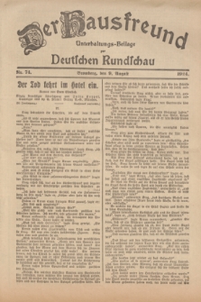 Der Hausfreund : Unterhaltungs-Beilage zur Deutschen Rundschau. 1924, Nr. 74 (9 August)