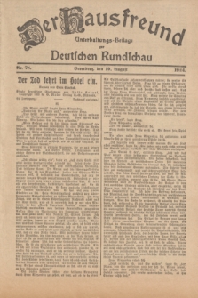 Der Hausfreund : Unterhaltungs-Beilage zur Deutschen Rundschau. 1924, Nr. 78 (19 August)