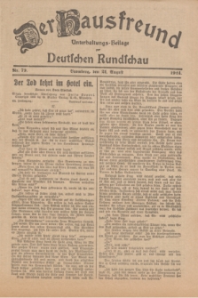 Der Hausfreund : Unterhaltungs-Beilage zur Deutschen Rundschau. 1924, Nr. 79 (21 August)