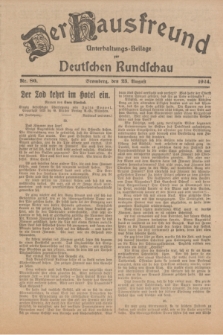 Der Hausfreund : Unterhaltungs-Beilage zur Deutschen Rundschau. 1924, Nr. 80 (23 August)