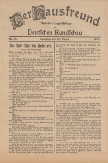 Der Hausfreund : Unterhaltungs-Beilage zur Deutschen Rundschau. 1924, Nr. 83 (30 August)