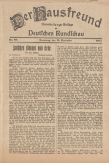 Der Hausfreund : Unterhaltungs-Beilage zur Deutschen Rundschau. 1924, Nr. 88 (11 September)