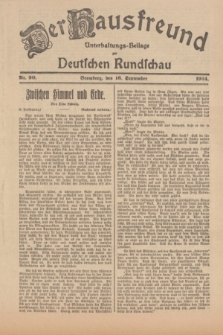 Der Hausfreund : Unterhaltungs-Beilage zur Deutschen Rundschau. 1924, Nr. 90 (16 September)