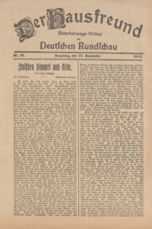 Der Hausfreund : Unterhaltungs-Beilage zur Deutschen Rundschau. 1924, Nr. 95 (27 September)