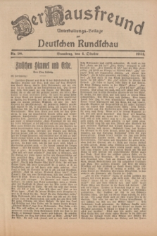 Der Hausfreund : Unterhaltungs-Beilage zur Deutschen Rundschau. 1924, Nr. 98 (4 Oktober)