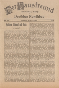 Der Hausfreund : Unterhaltungs-Beilage zur Deutschen Rundschau. 1924, Nr. 101 (11 Oktober)